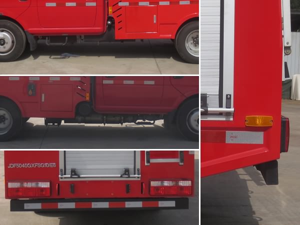 藍牌（1噸）東風(fēng)小型雙排水罐消防車