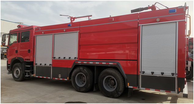 國(guó)六 10噸豪沃后雙橋干粉泡沫聯(lián)用消防車